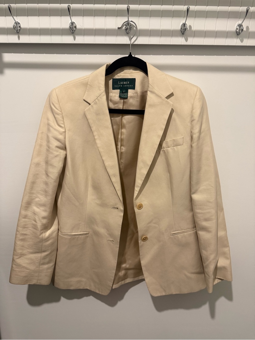 Ralph Lauren women’s Cream Blazer - Two-Button Notch Lapel